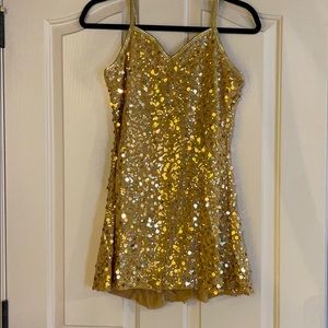 Curtain Call Costumes Gold Sequins Dress